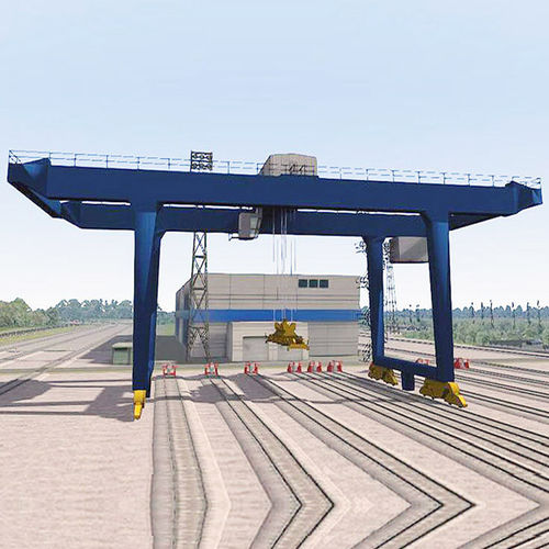 Двухбалочный козловой кран - U  - Nucleon (Xinxiang) Crane Co., Ltd. - на рейке / для использования на морских судах / для контейнера