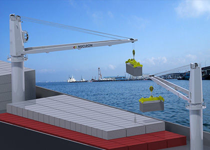 Башенный кран для палубы - Nucleon (Xinxiang) Crane Co., Ltd. - фиксированный / с манипулятором / для использования в открытом море