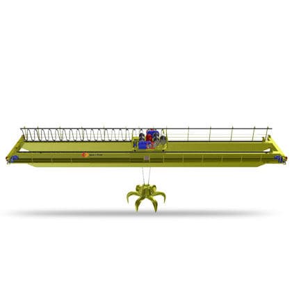 Мостовой кран с грейферным захватом - QZ - Nucleon (Xinxiang) Crane Co., Ltd. - двухбалочный / для цеха / для сыпучих материалов