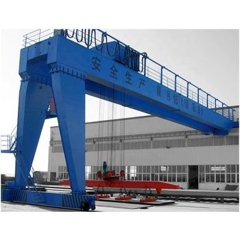 Двухбалочный полукозловой кран - BMG - Nucleon (Xinxiang) Crane Co., Ltd. - на рейке / для сборных строительных площадок / электрический