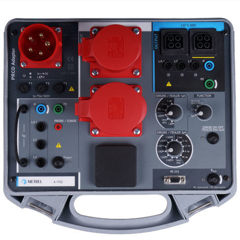 Испытательный электрический переходник - A 1722 PRCD adapter - METREL - для обеспечения безопасности / монофазный / трехфазовый
