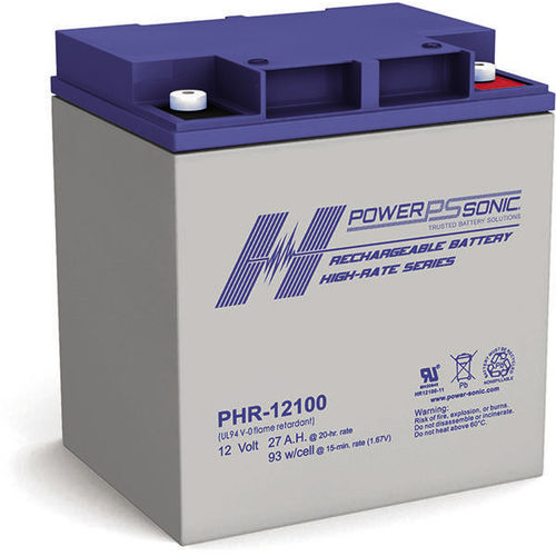 Аккумулятор VRLA - PHR-12100 - Power-Sonic - прямоугольный / 12 В / для ИБП