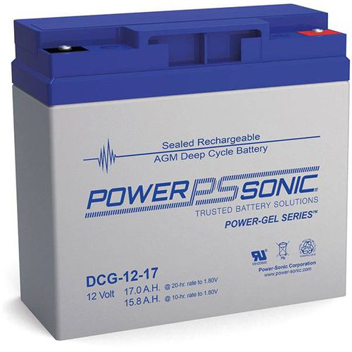 Аккумулятор глубокого разряда - DCG12-17 - Power-Sonic - кислотно-свинцовый гель / прямоугольный / 12 В