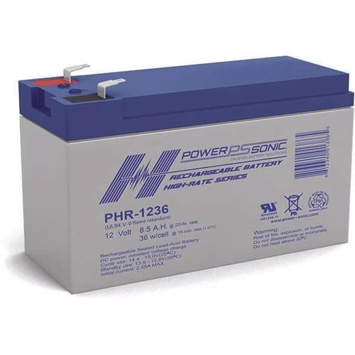 Аккумулятор VRLA - PHR-1236 - Power-Sonic - прямоугольный / 12 В / для ИБП
