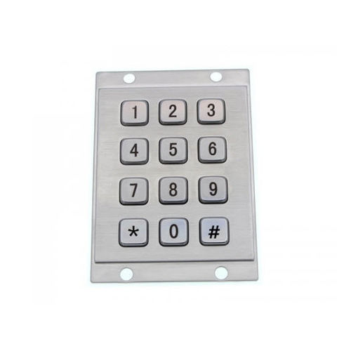 Цифровая клавиатура 12 клавиш - D-8208A - ShenZhen DAVO Electronics Co., Ltd - встраиваемая / из нержавеющей стали / из нержавеющей стали