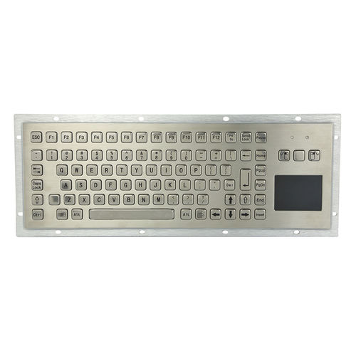 Клавиатура из матовой нержавеющей стали - D-8606T - ShenZhen DAVO Electronics Co., Ltd - встраиваемая / с механическими клавишами / 2 клавиши мыши