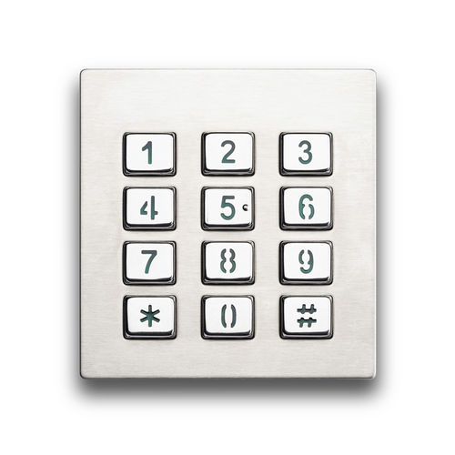 Цифровая клавиатура 12 клавиш - D-8208H - ShenZhen DAVO Electronics Co., Ltd - встраиваемая / из металла / из нержавеющей стали