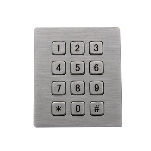 Цифровая клавиатура 12 клавиш - D-8208J - ShenZhen DAVO Electronics Co., Ltd - встраиваемая / из металла / нержавеющая
