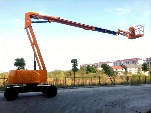 Дизельный шарнирный подъемник - G-RZ28 - Jinan Gradin Machinery Co., Ltd. - колесный / для открытого пространства / для строительства