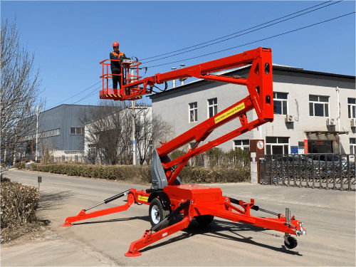 Прицепной телескопический подъемник - G-GBT-16 - Jinan Gradin Machinery Co., Ltd. - гибридный / горючее / дизельный