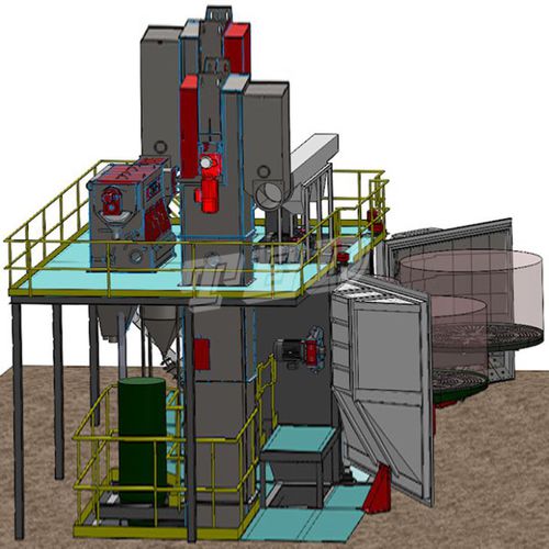 Дробеструйный аппарат с поворотным столом - Qingdao Ted Machinery - для металла