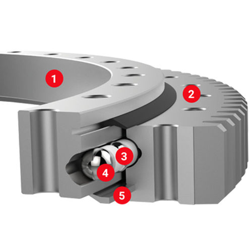 Опорно-поворотное устройство с наружным зацеплением - 01 - XUZHOU FENGHE SLEWING BEARING CO.,LTD - с шариковым подшипником с четырьмя контактными точками / однорядная / с четырьмя контактными точками
