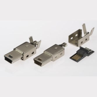 Соединитель USB тип В - 5/5-MB-1-M-CS - ANTELEC - для передачи данных / наружная резьба / для сварки
