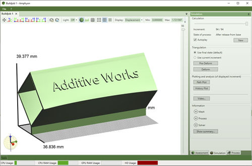 Программное обеспечение для анализа - PRE - Additive Works - моделирования / моделирования деформаций поверхностей / для резки
