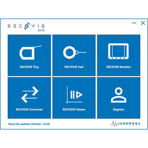 Программное обеспечение для визуализации - Recovib SUITE - Micromega Dynamics - профилактического технического обслуживания / для контроля / для измерений
