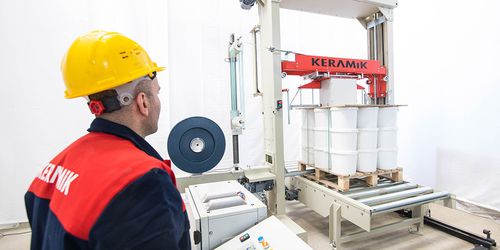 Автоматическая обвязочная машина - Keramik Makina Sanayi ve Ticaret A.Ş - для пакетов / для конечных продуктов / с прессом