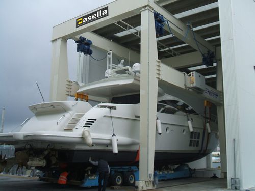 Козловой кран на рейке - casella manut.service srl - для сборных строительных площадок / для использования на морских судах / для разгрузки судна