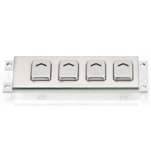 Цифровая клавиатура для контроля - KY2040H - Shenzhen KEYU Co., Ltd  - 4 клавиши / встраиваемая / из нержавеющей стали