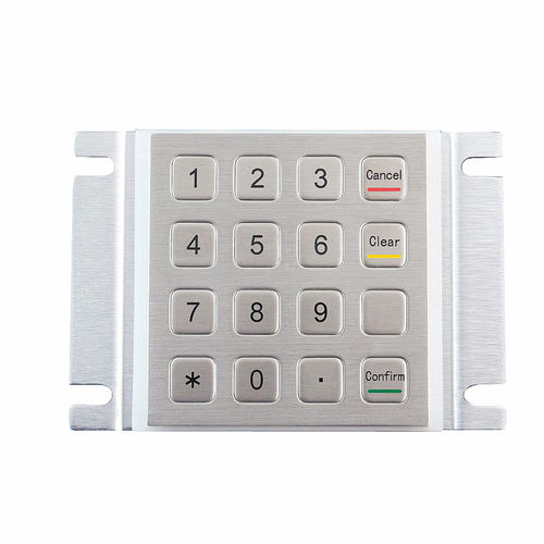 Цифровая клавиатура 16 клавиш - KY2088 - Shenzhen KEYU Co., Ltd  - встраиваемая / из нержавеющей стали / алюминиевый сплав