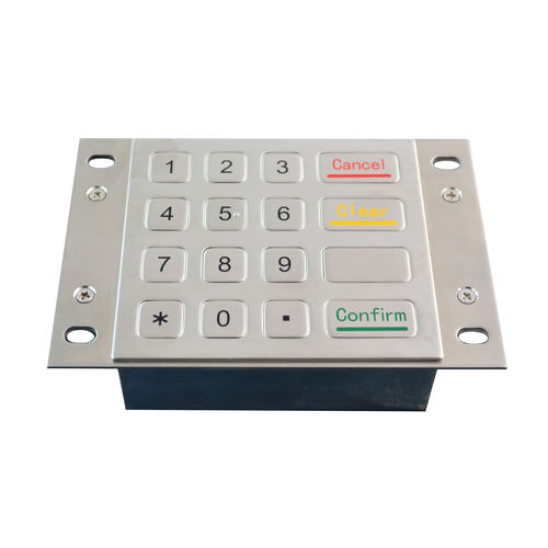 Цифровая клавиатура 16 клавиш - KY3088A - Shenzhen KEYU Co., Ltd  - встраиваемая / из нержавеющей стали / герметичная