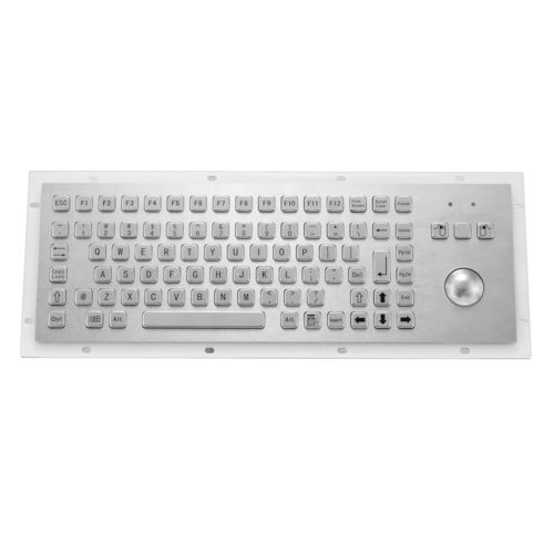 Клавиатура из нержавеющей стали - KY-PC-F2 - Shenzhen KEYU Co., Ltd  - встраиваемая / с механическими клавишами / 2 клавиши мыши
