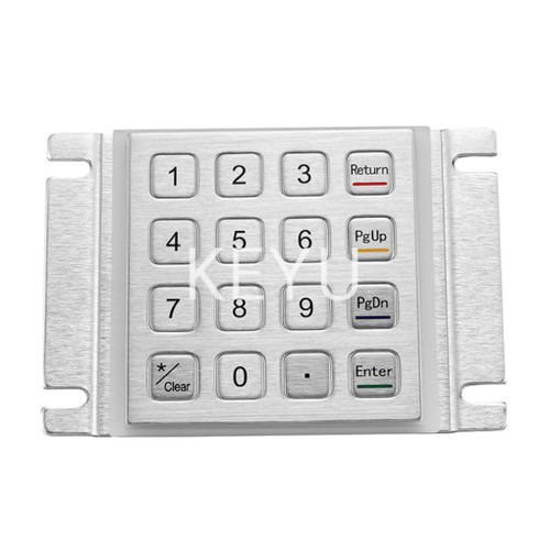 Цифровая клавиатура 16 клавиш - KY2088B - Shenzhen KEYU Co., Ltd  - встраиваемая / из нержавеющей стали / RS-232