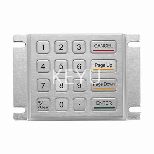 Цифровая клавиатура 16 клавиш - KY2088A - Shenzhen KEYU Co., Ltd  - встраиваемая / из нержавеющей стали / RS-232