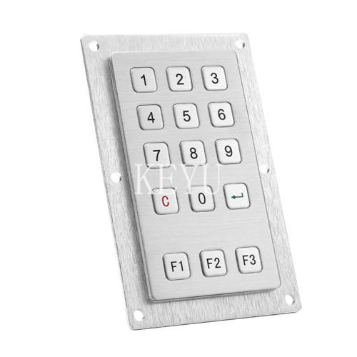 Цифровая клавиатура 15 клавиш - KY2175 - Shenzhen KEYU Co., Ltd  - встраиваемая / из матового алюминия / RS-232