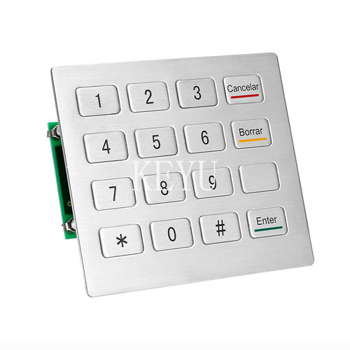 Цифровая клавиатура 16 клавиш - KY2116R - Shenzhen KEYU Co., Ltd  - встраиваемая / из матового алюминия / RS-232