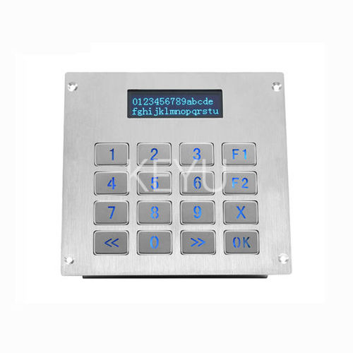 Цифровая клавиатура с подсветкой - KY3088-LP - Shenzhen KEYU Co., Ltd  - 16 клавиш / встраиваемая / из нержавеющей стали