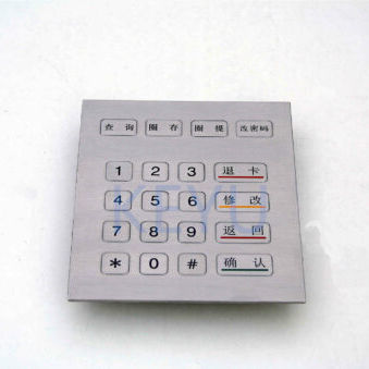 Цифровая клавиатура на заказ - KY2117 - Shenzhen KEYU Co., Ltd  - 20 клавиш / встраиваемая / из нержавеющей стали