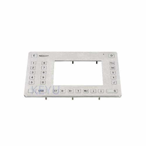 Цифровая клавиатура на заказ - KY-KLX01 - Shenzhen KEYU Co., Ltd  - 26 клавиш / встраиваемая / из матового алюминия