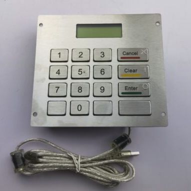 Цифровая клавиатура ЖК-дисплей - KY-3688LP - Shenzhen KEYU Co., Ltd  - 16 клавиш / встраиваемая / из нержавеющей стали