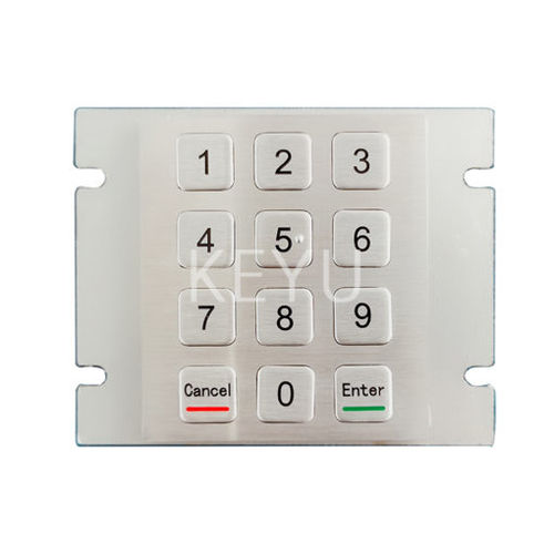 Цифровая клавиатура из нержавеющей стали - KY2070 - Shenzhen KEYU Co., Ltd  - 12 клавиш / встраиваемая / RS-232