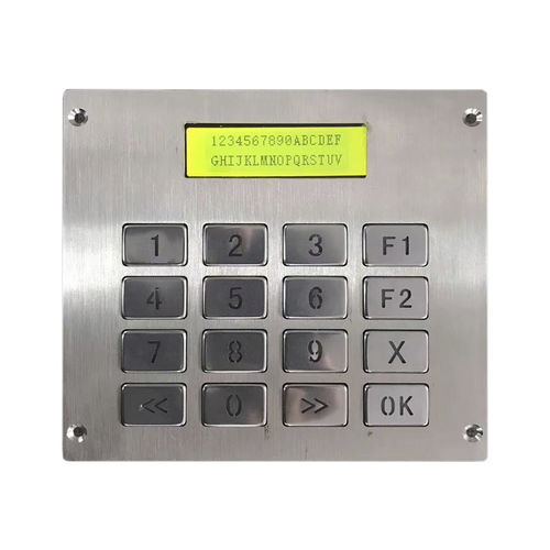 Цифровая клавиатура ЖК-дисплей - KY3088LCD - Shenzhen KEYU Co., Ltd  - 16 клавиш / встраиваемая / из нержавеющей стали