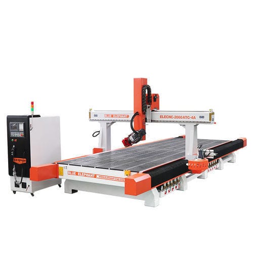 Станок для обрезки профилей ЧПУ - ELECNC-2060ATC-4A - Jinan Blue Elephant CNC Machinery Co.,Ltd - 3 оси / с одним шпинделем / для дерева