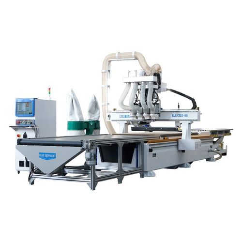 Обрабатывающий центр 3 оси - ELECNC-1325 4S - Jinan Blue Elephant CNC Machinery Co.,Ltd - с поворотным шпинделем / для дерева / с подвижным столом