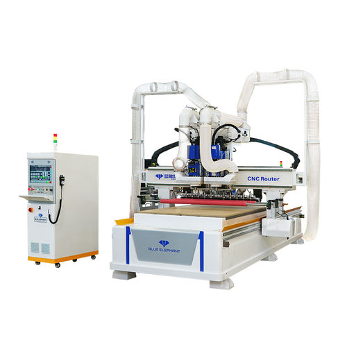Станок для обрезки профилей ЧПУ - EK2-1328 - Jinan Blue Elephant CNC Machinery Co.,Ltd - XYZ / с двумя головками / для дерева