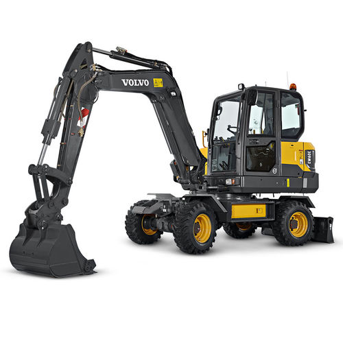 Экскаватор мини - EW60E - Volvo Construction Equipment - на колесах / дизельный / для строительной площадки
