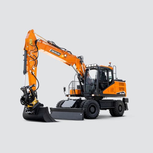 Экскаватор мини - DX140W-7 - DAEWOO Construction Equipment Division - на колесах / дизельный
