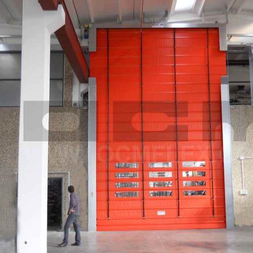 Складной ворота - OCM Industrial Doors - для использования в помещениях / для мостового крана