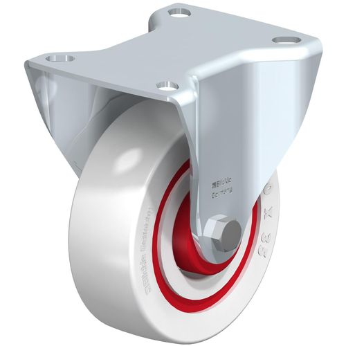 Неподвижный ролик - B-POW series - Blickle Räder+Rollen GmbH u. Co. KG - с пластиной / из прессованной стали / из полиамида