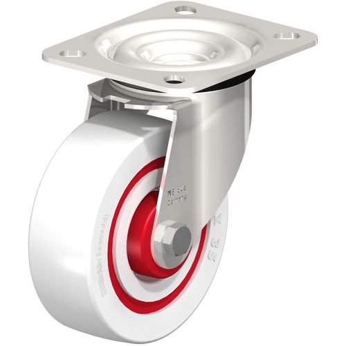 Поворотный ролик - LK-POW series - Blickle Räder+Rollen GmbH u. Co. KG - с пластиной / на шариковом подшипнике / амортизатор