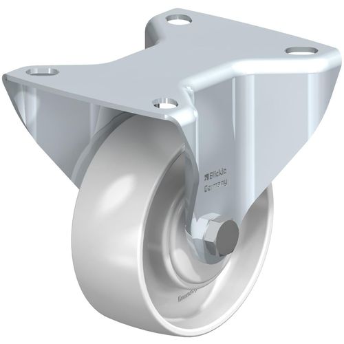 Неподвижный ролик - B-PO series - Blickle Räder+Rollen GmbH u. Co. KG - с пластиной / со слабым шумом / из прессованной стали