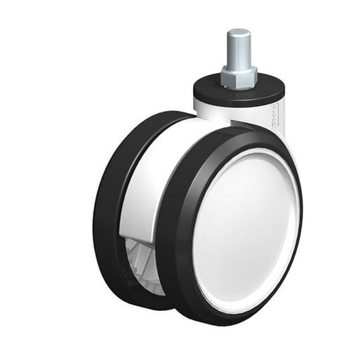 Поворотный ролик - LKDG-PUA series - Blickle Räder+Rollen GmbH u. Co. KG - с резьбовым стержнем / с тормозом / не оставляющий следов