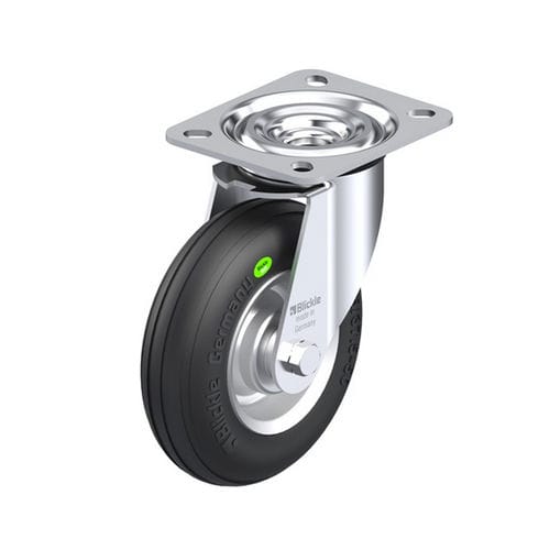 Поворотный ролик - L-VW series - Blickle Räder+Rollen GmbH u. Co. KG - с пластиной / на шариковом подшипнике / со слабым шумом