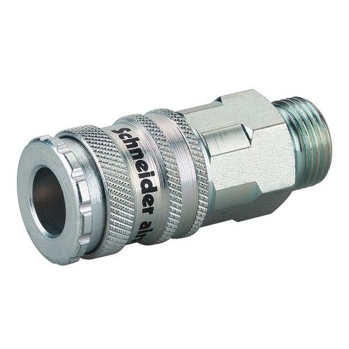 Пневматический фитинг - SK-FE-NW7 - Schneider Druckluft GmbH - быстрый / из гальванизированной стали / для большого расхода