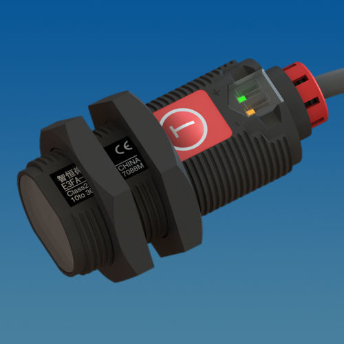 Ретроотражающий фотоэлектрический обнаружитель - E3TA-B500 - Intellisense Microelectronics - цилиндрический / красный свет / для прозрачного материала