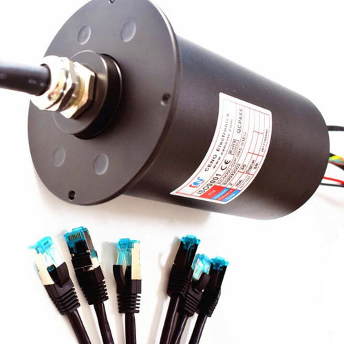 Вращающийся коллектор через Ethernet - ECN000-02P-09S-03EG - CENO Electronics technology Co., Ltd - Gigabit Ethernet / промышленный / алюминиевый сплав