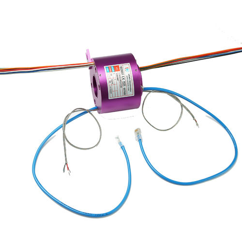 Вращающийся коллектор через Ethernet - ECN025-1815-08S-02E2 - CENO Electronics technology Co., Ltd - с проходящим валом / промышленный / из металла